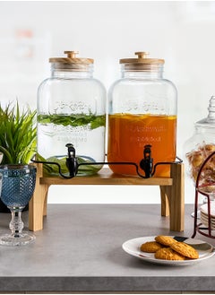 Buy Glass Juice Dispenser set with Stand in Saudi Arabia