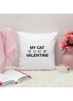 Buy My Cat Quotes Personalized Pillow, 40x40cm Decorative Throw Pillow by Spoil Your Wall in UAE