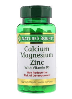 Buy Calcium Magnesium Zinc Caplets Immune Supporting Bone Health 100 Count in Saudi Arabia