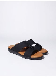 Buy Stylish Sandals For Men Arabic Classic Natural Leather 123 M.Black in UAE