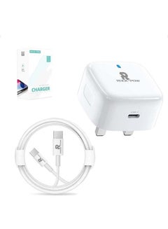 Buy ROCK POW 20W iPhone 15 Charger Cable USB C Power Adapter Foldable iPhone Charger Type C Plug with 60W USB Cable for iPhone 15 Pro Max/15 Pro/15/15 Plus, iPad, Samsung, Xiaomi, Oneplus, etc in Saudi Arabia