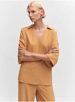 Buy V-Neck Flared Sleeve Top in UAE