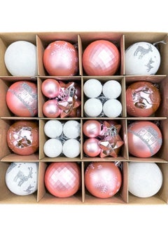 Buy SINCHER 44PCS  Balls Decorations Set, Reusable Shatterproof Balls Hanging with Lanyard Decorative Unbreakable Trinket Balls for  Holiday Party Home Decor（Pink&White) in Saudi Arabia