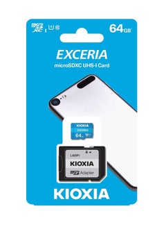 Buy Exceria 64GB MicroSDHC UHS-I Card Class 10 Memory Card with Adapter in UAE