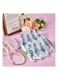 Buy Cinderella Glass Slipper 24PCS Mini Princess Slippers Plastic High Heel Shoe Glass Slippers Transparent Crystal Shoe Decoration Party Candy Supplies Gift for Wedding Table Serving Decorations in UAE