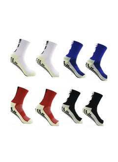 Buy 4 pairs of non-slip, sweat-absorbing and breathable football socks in UAE