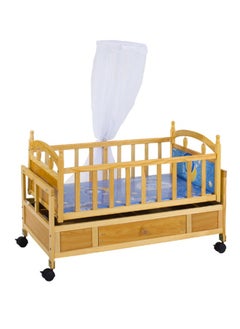 Buy Multifuctional Baby Adjustable Rocking Bed Cot With Drawer in UAE