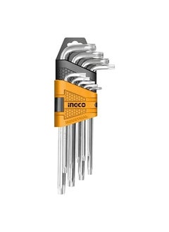 Buy Torx Key T10-T50 with Holder Hhk13091 - Silver, Set 9 Pieces in Egypt