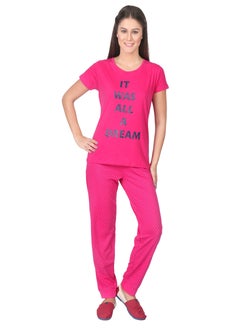 Buy It Was All A  Dream Sleepwear Set For Women, Pink in UAE