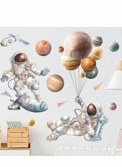thumbnail interactive-video image 1 of Maydahui Outer Space Stars Planets Wall Stickers Rockets Astronaut Vinyl Wall Decals (47 X 51 Inch) Peel Stick Removable Boys Room Wall Decor Decals For Kids Bedroom Nursery Classroom (Black 1 of 10