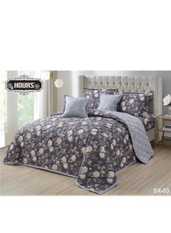Buy Summer Bedding Set Consisting Of 6 Pieces Double-Sided Of Microfiber SX-03 in Saudi Arabia