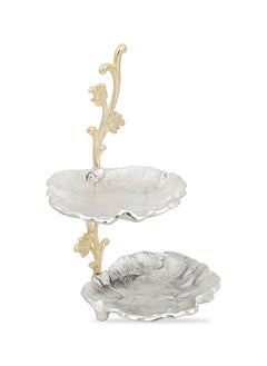 Buy Lacy Decor Stand, Silver & Gold - 17x21 cm in UAE