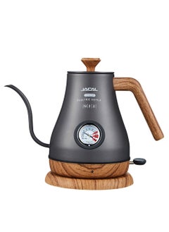 Buy Stainless Steel Electric Kettle with Thermometer 1L 1350W GL-205 Black in Saudi Arabia