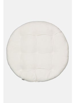 Buy Round Chair Cushion 38 D cm, White in UAE