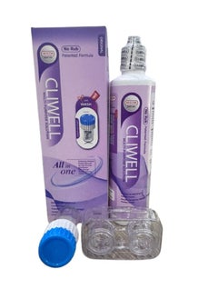 Buy Multi-Purpose Solution All In One and Plastic Contact Lens Cleaning Tool - 250ml in Egypt