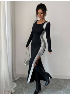 SHEIN Women's V-Neck Long Sleeve Glitter Print Fitted Dress Fall Cloth For Women price in Egypt | Noon Egypt | kanbkam SHEIN Women's V-Neck Long Sleeve Glitter Print Fitted Dress Fall Cloth For Women price in Egypt | Noon Egypt | kanbkam