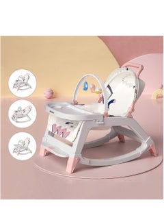 Buy Foldable Adjustable Multifunctional 3 in 1 Baby Bouncer Rocking Sitting, Lying and Dinning Chair with Music Toy in UAE