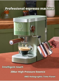 Buy New espresso machine semi-automatic capsule retro compact steam milk frother home coffee machine in Saudi Arabia