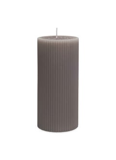 اشتري Basic Velvet Rose Candle Grey - 7X15 Cm في الامارات