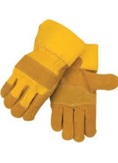 Buy KNP Multi Purpose Safety Leather Gloves 10 Pair in UAE