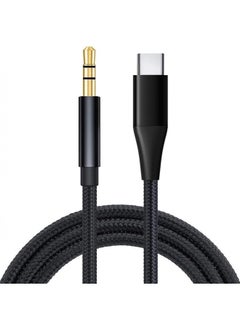 Buy Type-c to 3.5mm car audio cable 1.2m Black in Saudi Arabia