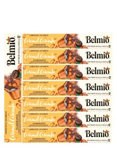 Buy Belmio Caramel Caramba Coffee Capsules Pack of 8 (80 Capsules)- Compatible With Nespresso Original Line Machines in UAE