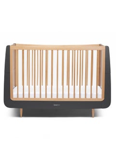 اشتري Snuzkot Skandi Convertible Cot Bed - Slate Natural 120 X 81 X 25.5 Cm Suitable From 0 To 10 Years With Extension Kit في الامارات