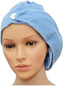 Buy Fresh Women Bathroom Super Absorbent Quick-drying Microfiber Bath Towel Hair Dry Cap Salon Towel in Egypt