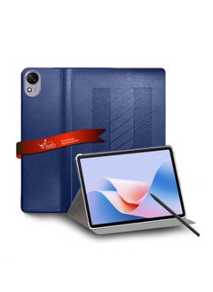 Buy Huawei MatePad 11.5 S 2024 11.5 Inch Classic PU Leather Trifold Stand Flip Case Cover Navy Blue in UAE