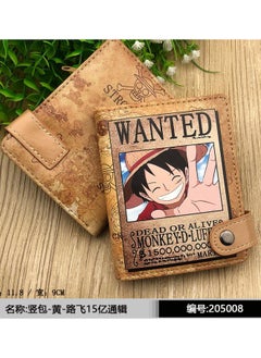 Buy Summary 2 Vertical Pack] Animation Cartoon Peripheral One Piece Wallet Luffy Album Order Short One Piece in Saudi Arabia