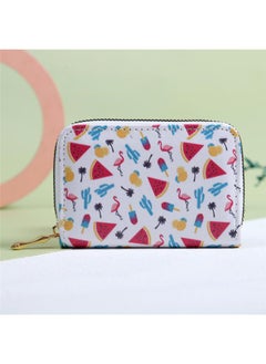 Buy Floral Coin Purse Multi-card Organ Card Holder Multi-compartment Digital Printing Single Zipper Bank Card Holder Id Holder Bag in Saudi Arabia