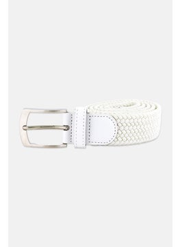 اشتري Men Textured Belt, Off White في الامارات