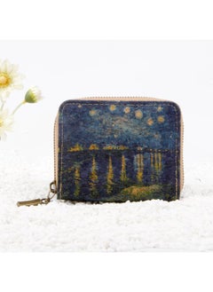 Buy Creative Cork Environmental Protection Material Niche Van Gogh Classic Famous Painting Pattern Hd Digital Fresh Women's Wallet Creation in Saudi Arabia