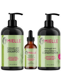 Buy Mielle - Rosemary Mint - Biotin Infused - Encourages Growth Hair Products for Stronger and Healthier Hair - SCALP & HAIR OIL - Shampoo & New Conditioner Styling Bundle Set 3 PCS in UAE