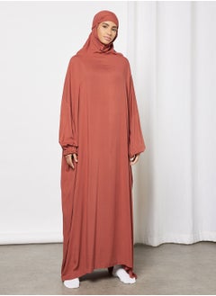 Buy Praying Dress In Plain Colour With Attached Veil in Saudi Arabia