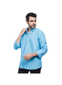 اشتري Coup Basic Shirt For Men - Regular Fit - Sky Blue في مصر