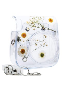 اشتري Transparent PVC Camera Storage Bag for Instant Mini 11/9/ 8 Portable Daisy Gypsophila Decoration Polaroid Camera Case for Girls Women Photographer في السعودية