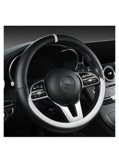 Buy Morandi Color Steering Wheel Cover, Nappa Leather, Fashionable Sporty Style, Genuine Leather Universal 15in Fit Anti-Slip & Odour-Free Car Steering Wheel Cover in Saudi Arabia