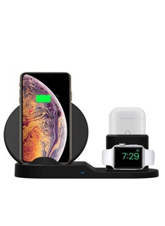 Buy Wireless Charging Station, 3 in 1 18W Foldable Fast Charger Stand Compatible with iPhone 14/13/12/11Pro/Max/XR/XS Max/X, for iWatch 7/6/SE/5/4/3/2 in UAE