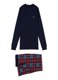 اشتري Jack Wills Henley Long Sleeved T Shirt and Check Trouser Set في الامارات