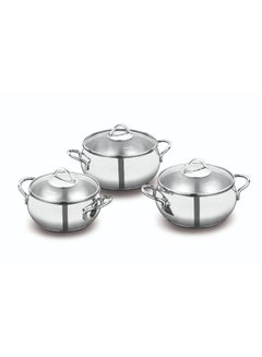اشتري Korkmaz Tombek Stainless Steel cookware set 6 pieces في السعودية