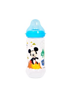 Buy Mickey Mouse Baby Feeding Regular Neck Bottle 6 Months  250Ml 80Z in UAE
