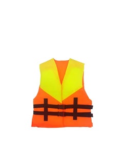 اشتري Dual color polyester life jacket for kids & adults - high visibility reflecting tape swim vest for water safety في الامارات