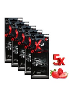 Buy Hanging Xtra Car Air Freshener Strawberry Scented 5 Pcs in Saudi Arabia