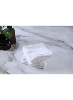 Buy Retreat S/4 Fingertip Towel White 30x30cm in UAE