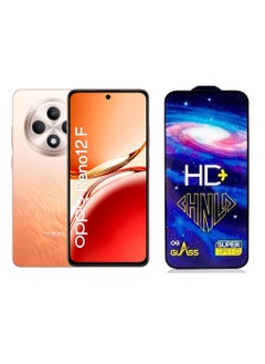 Buy OPPO RENO 12F HD Plus Premium Tempered Glass Screen Protector With Black Frame in Egypt