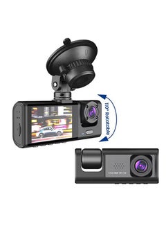 اشتري 1296P DVR Dash Camera Front & Inside & Rear Camera Driving Recorder 2 Inch Screen Dashcam Support Night-Vision في الامارات