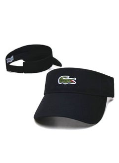 Buy Lacoste visors baseball cap duckbill cap pointed hat sun hat pure cotton men's and women's caps baseball outdoor black in UAE