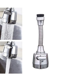 Buy 360 Rotating Faucet Sprayer,  Kitchen Faucet Accessories Booster Shower Household Faucet Water Splash Filter Kitchen Sink Filter Water Saver Nozzle (Silver) in UAE