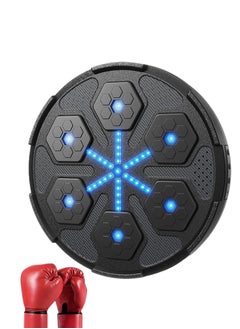 اشتري Home Smart Sports Fitness Boxing Trainer for Boxing Wall Target Training, with Bluetooth Link and RGB Lighting Function (With a Pair of Gloves) في الامارات